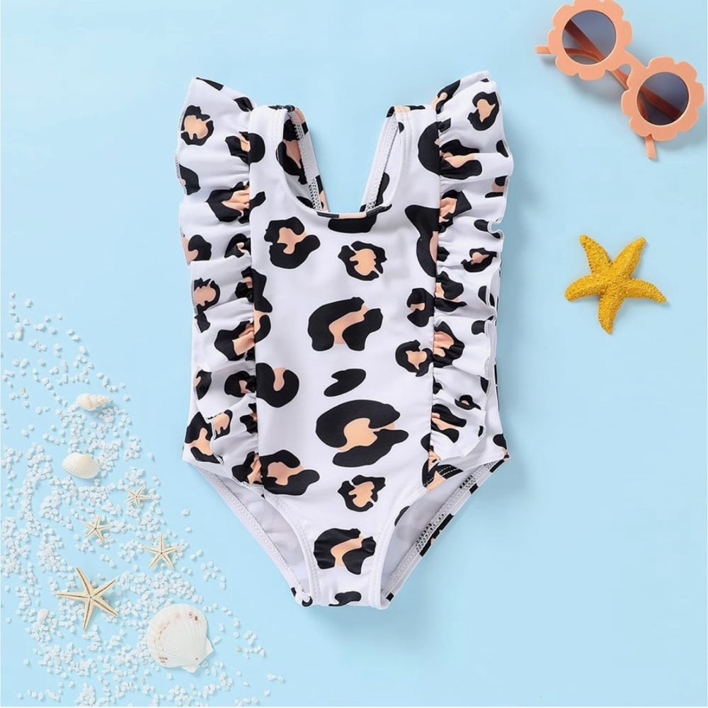 MAMAMI Newborn Baby Girl Ruffle Swimsuit One Piece Bikini Beach- Size 3-6months